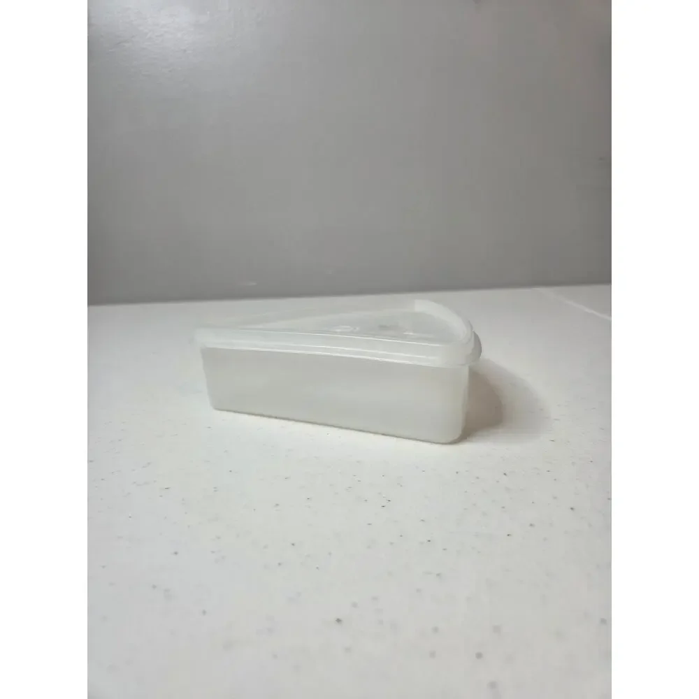 Vintage Tupperware Clear Pie Containers Set of 2 Storage Keepers Retro